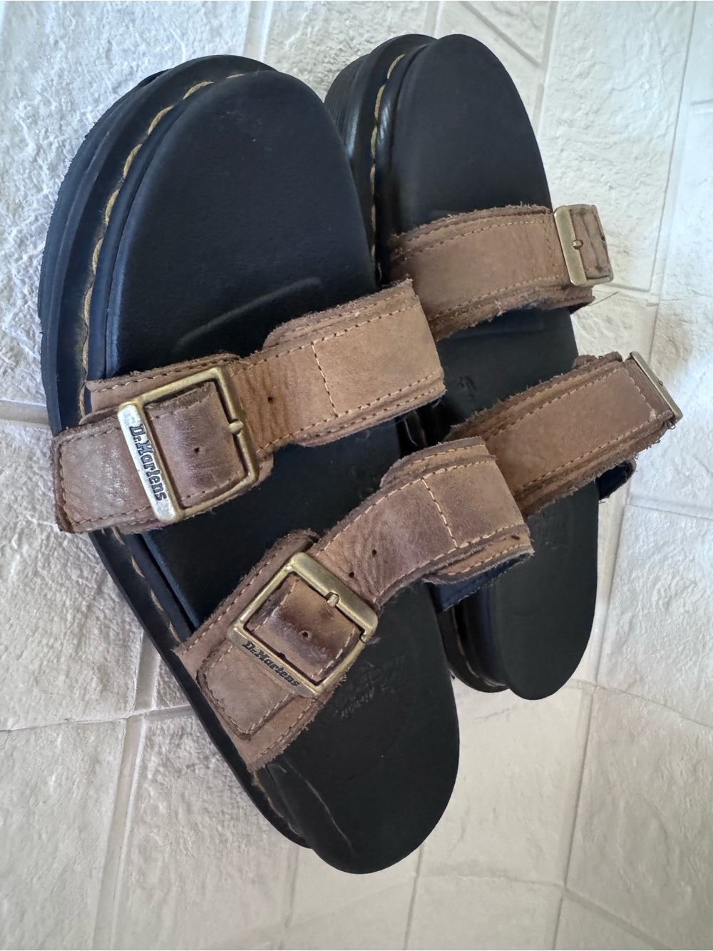 Dr.Martens MYLES TUMBLED NUBUCK BUCKLE SLIDE SANDALS Size Woman’s 7 US Men’s 6
